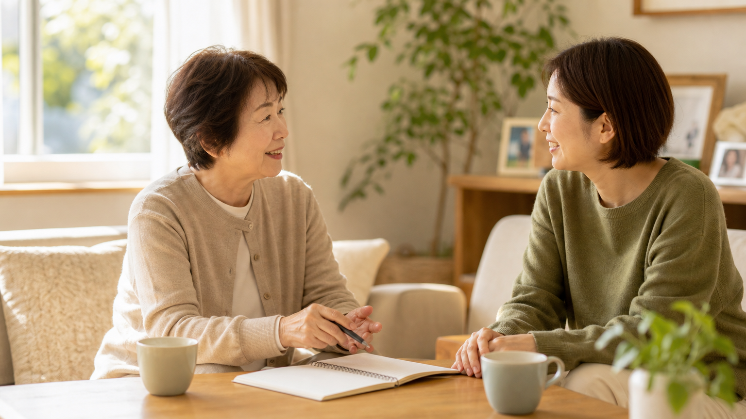 終活の費用について話し合う親子