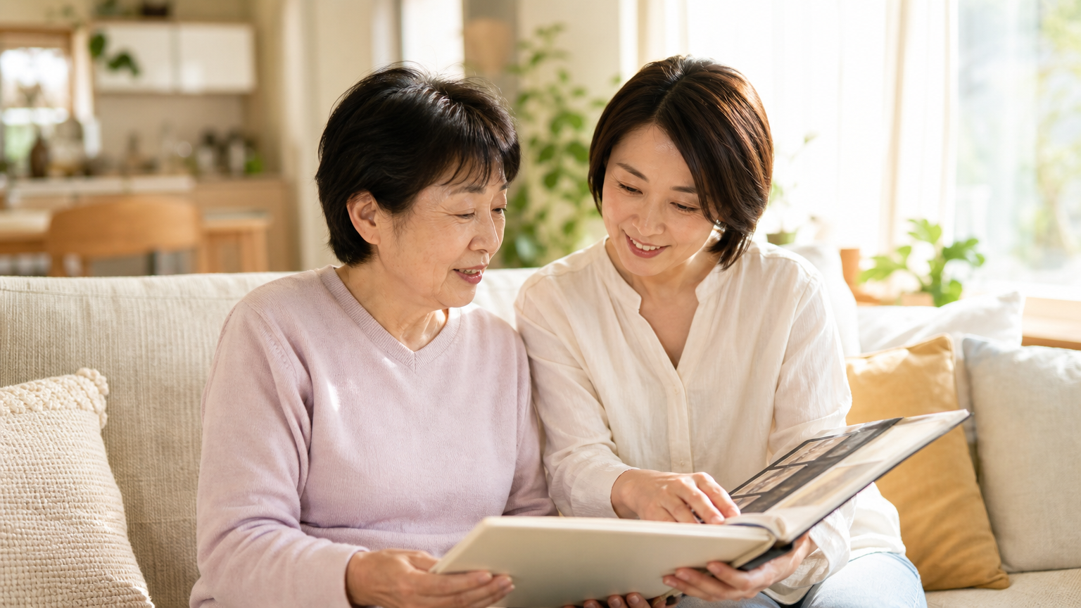 生前整理について話し合う親子